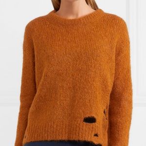 Raquel Allegra alpaca mohair distressed sweater